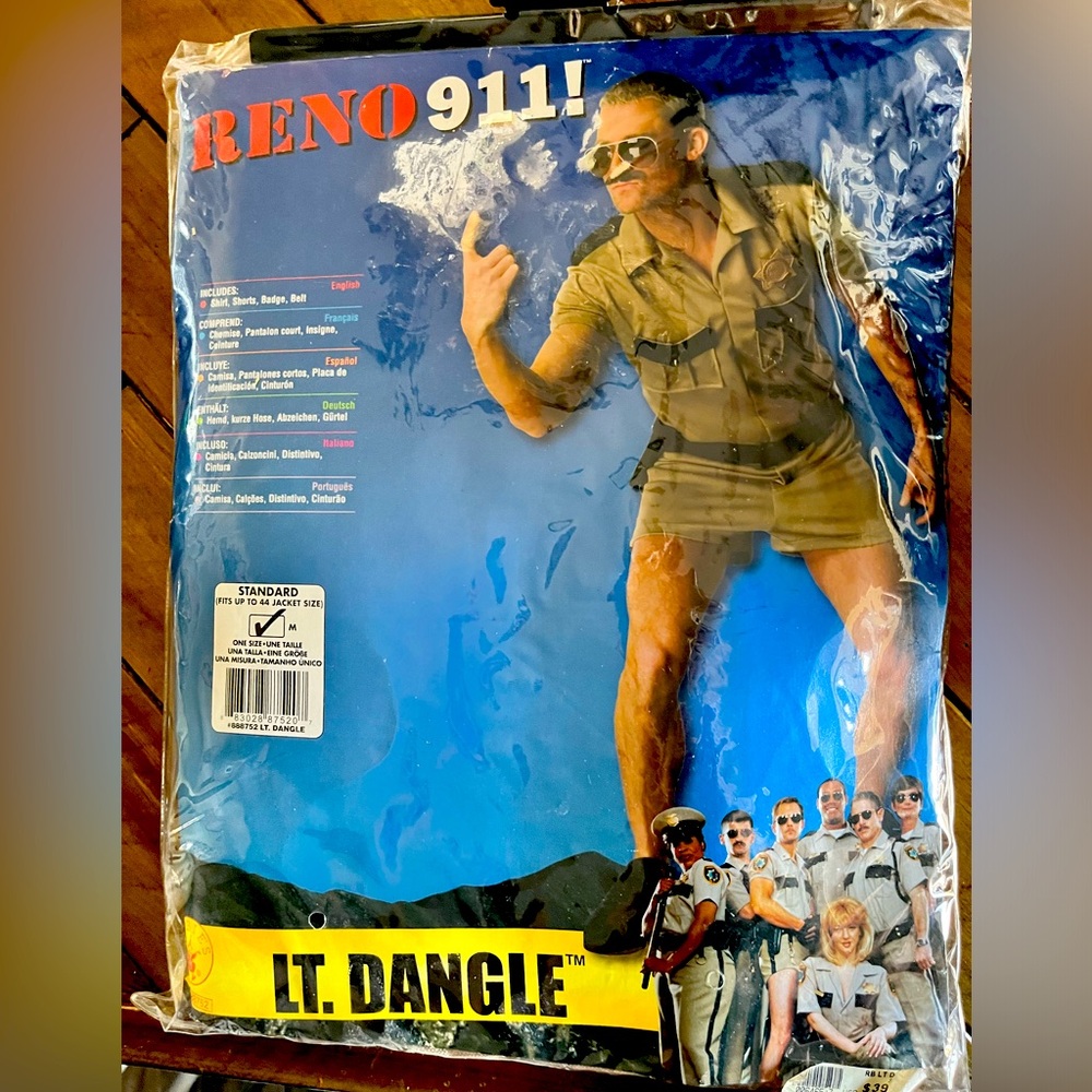 Reno 911 Lieutenant Dangle Men’s Costume Size M